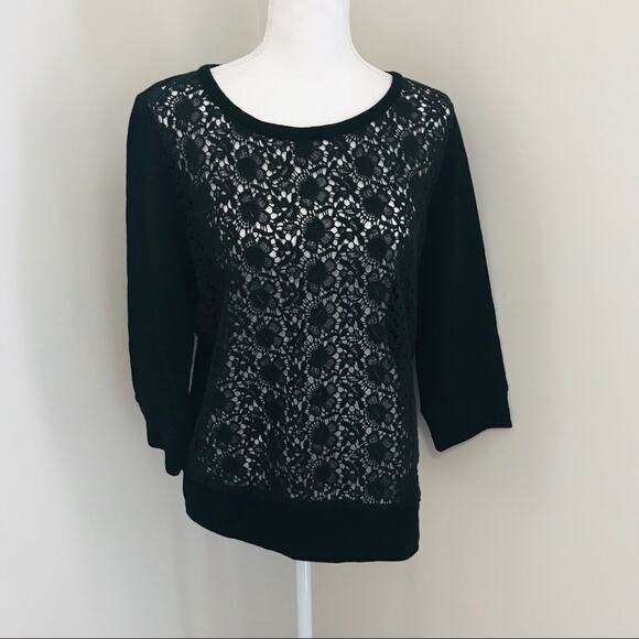 LOFT Lace Sweatshirt - Picture 2 of 8